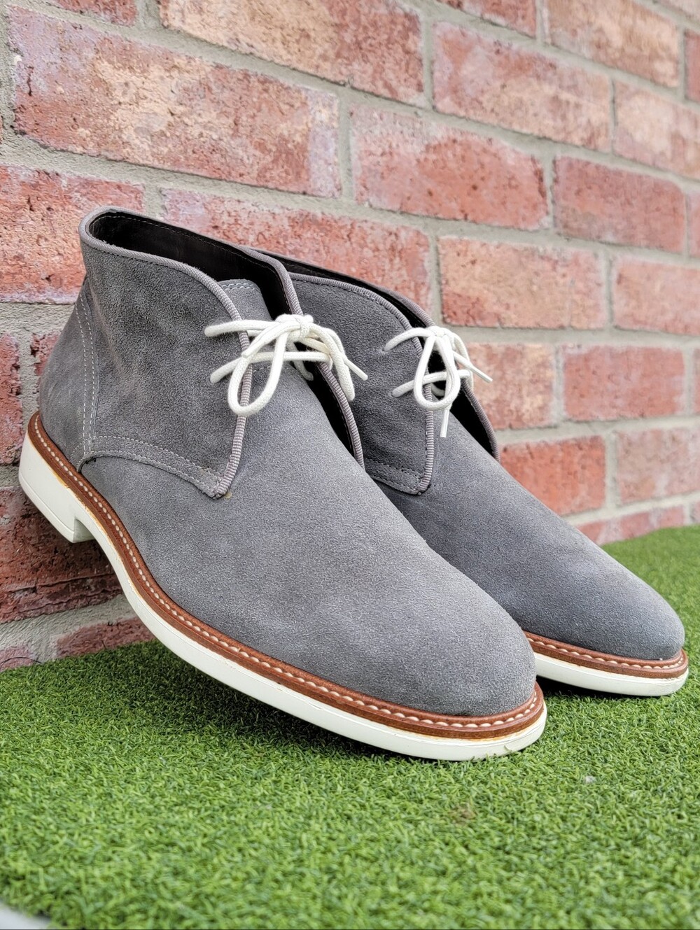 Men's Wallin & Bros Grey Suede Chukka Boots Size 42 ~ US Size 9